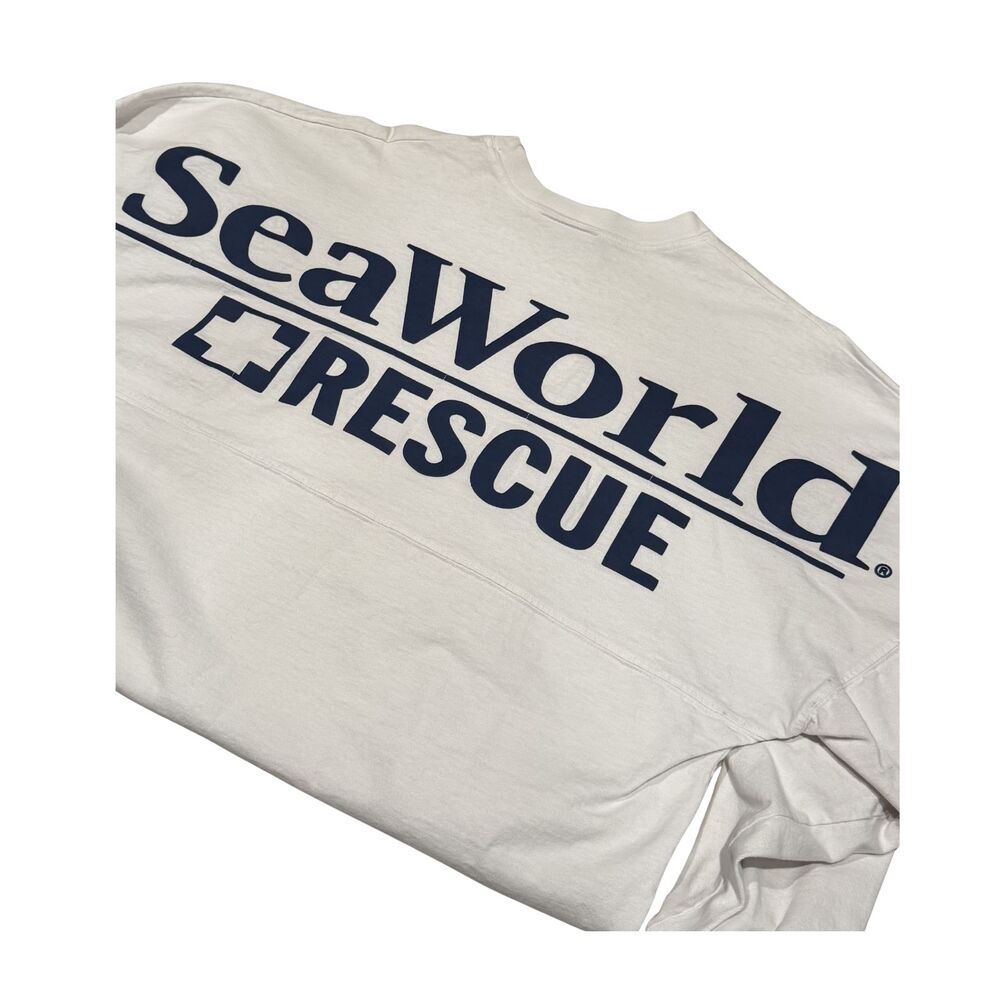 SeaWorld Spirit Jersey Adult L Oversized Long Sleeve Theme Park Shirt